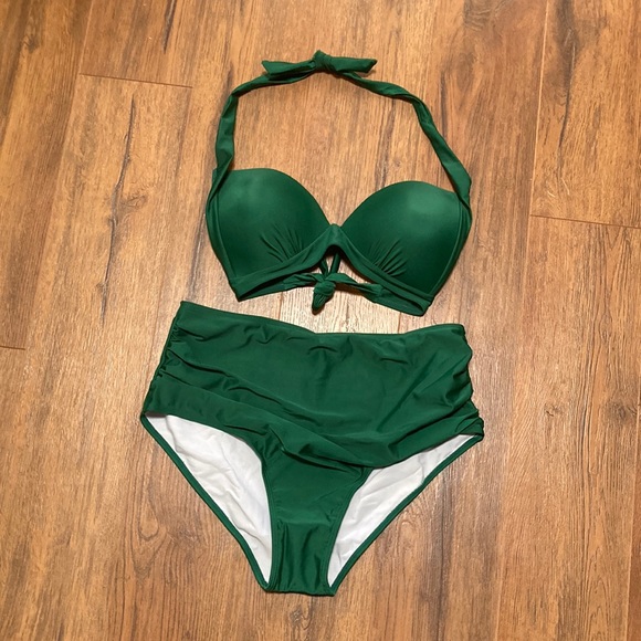 Apriciti Swim Nwt Apriciti Two Piece Halter Bikini With High Waist